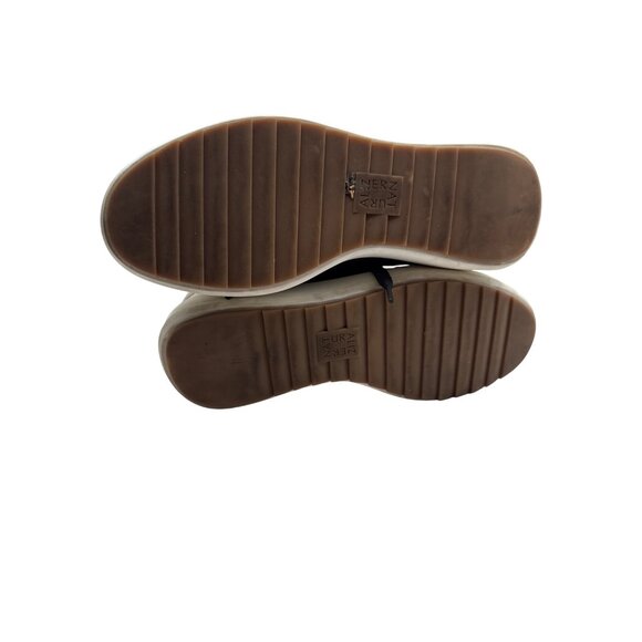 Naturalizer 8.5 Leopard Zebra Print Black Leather Sneaker Black Beige Shoes - Picture 15 of 15